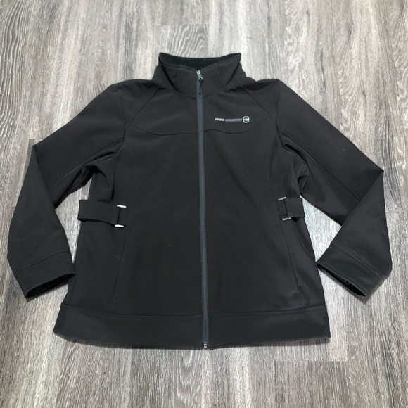 Free Country Jackets & Blazers - Free Country Black Softshell Jacket Faux Fur Lined XL